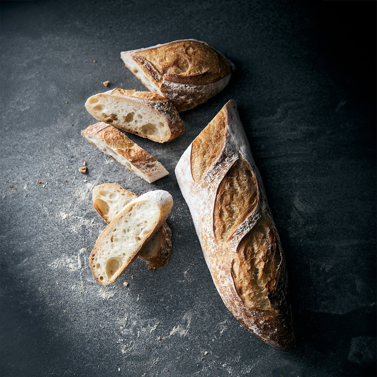 sourdough baguette flour water salt bakery