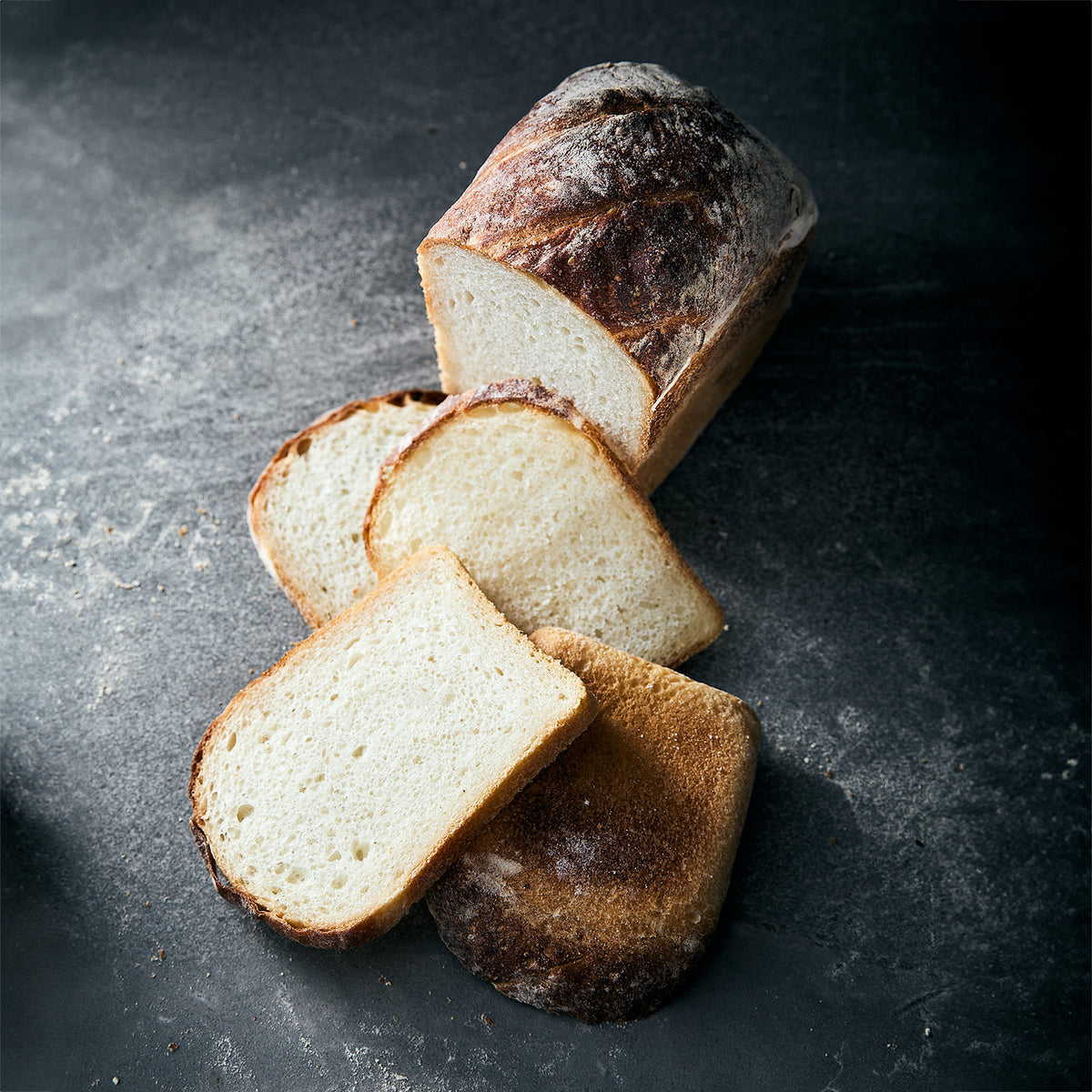 white sandwich sourdough flour water salt bakery