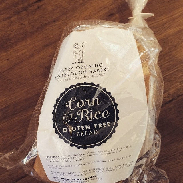 gluten free bread corn & rice flour water salt bakery