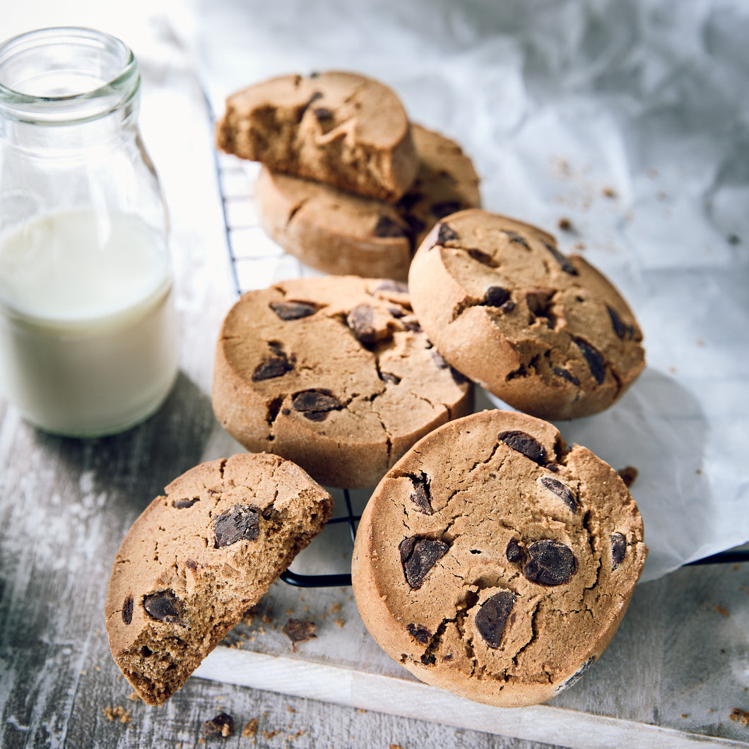 chunky choc ginger cookies