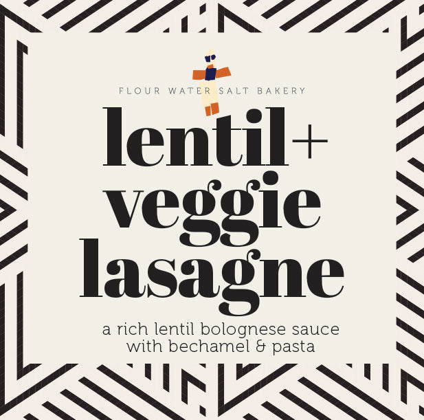 lentil + veggie lasagne