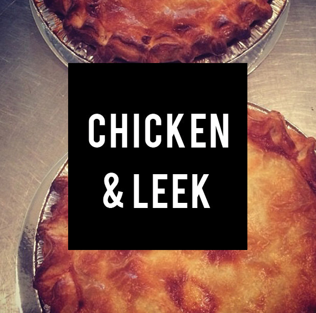 Creamy chicken & leek family pie