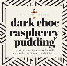 Load image into Gallery viewer, dark chocolate &amp; raspberry croissant pudding
