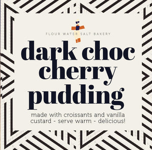 dark chocolate & cherry croissant pudding