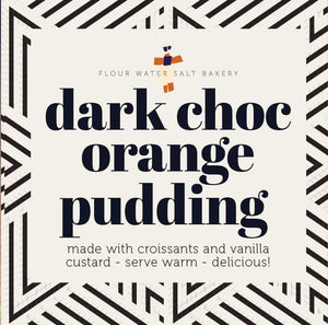 dark chocolate & orange croissant pudding