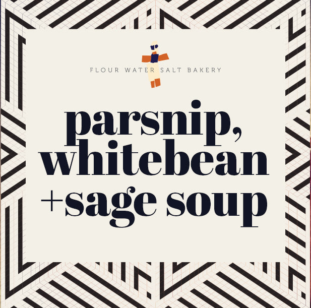 parsnip, whitebean & sage soup